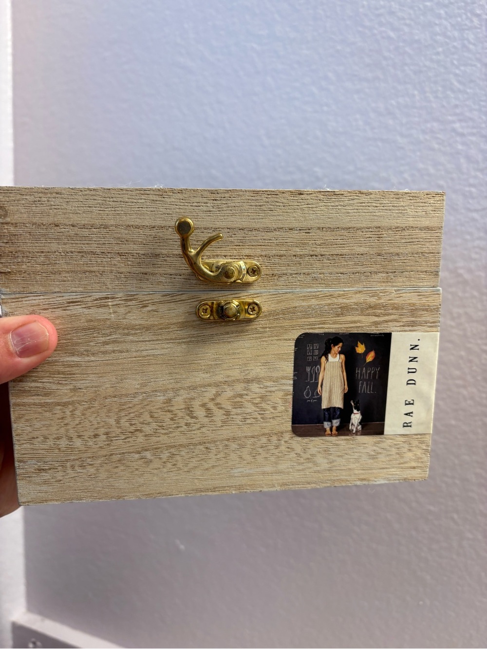 Rae Dunn GIVE THANKS Wood Recipe Box or trinket box - Picture 8 of 9